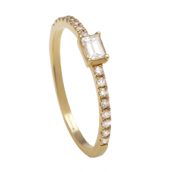 خاتم الألماس الزمردي من مجموعة "ايليترو" ذهب18 خاتم الألماس الزمردي من مجموعة "ايليترو" ذهب18