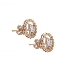 حلق ألماس الباجيت من مجموعة "ايليترو" ذهب 18 حلق ألماس الباجيت من مجموعة "ايليترو" ذهب 18