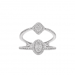 خاتم  ألماس الراوند مجموعة "دازل"ذهب18