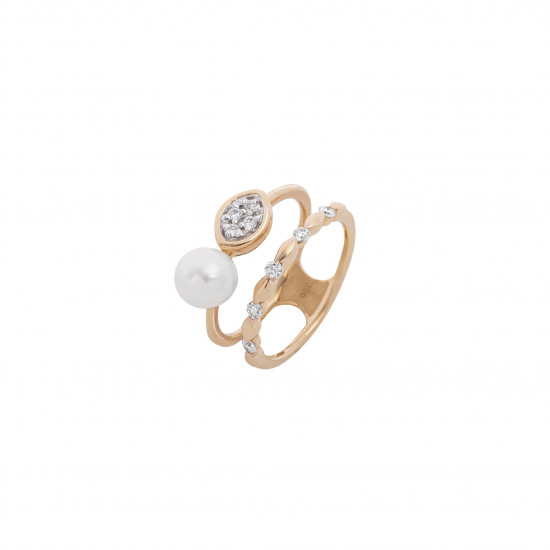  خاتم ياقوت الألماس المستدير من مجموعة "روزاديل" ذهب 18