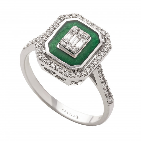 خاتم  روزاديل ذهب عيار 18 الماسVS