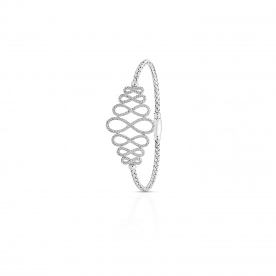 اسوارة ألماس الراوند من مجموعة "دازل" ذهب 18