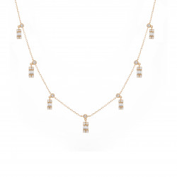قلادة ألماس الباجيت الرباعي من مجموعة "ايليترو" ذهب18 قلادة ألماس الباجيت الرباعي من مجموعة "ايليترو" ذهب18