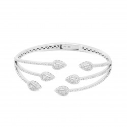 اسوارة ألماس الراوند من مجموعة "دازل" ذهب 18