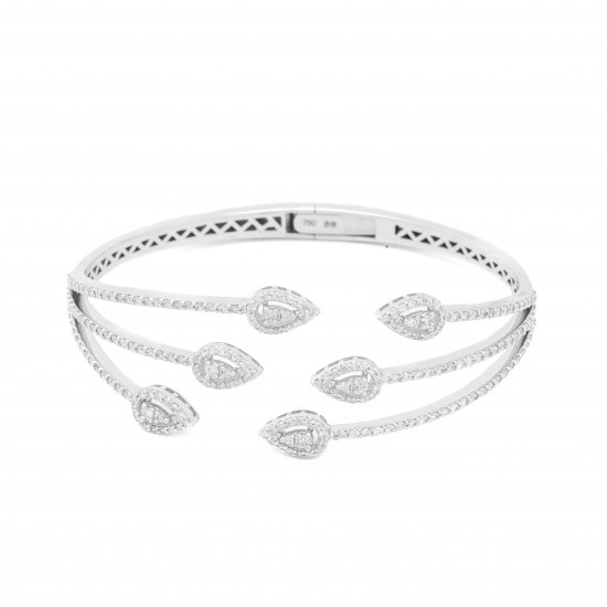 اسوارة ألماس الراوند من مجموعة "دازل" ذهب 18