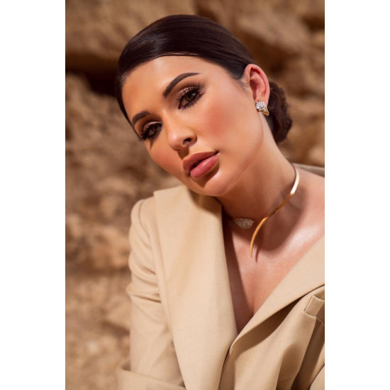 عقد الماس دازل ذهب عيار 18 