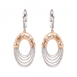 اقراط الماس الراوند من مجموعة دازل ذهب عيار 18  اقراط الماس الراوند من مجموعة دازل ذهب عيار 18