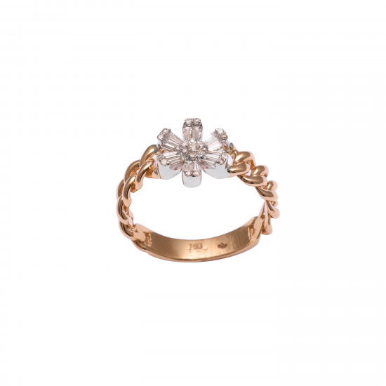 خاتم الماس ايليترو ذهب 18