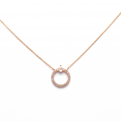 قلادة الماس الراوند من مجموعة دازل ذهب عيار 18 قلادة الماس الراوند من مجموعة دازل ذهب عيار 18