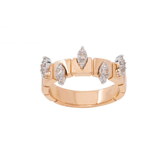 خاتم الماس من مجموعة دازل ذهب عيار  18 