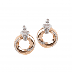 اقراط الماس الراوند من مجموعة دازل ذهب عيار 18