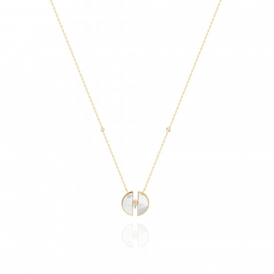 تعليقة الماس دي مون صدف من دازل ذهب عيار 18