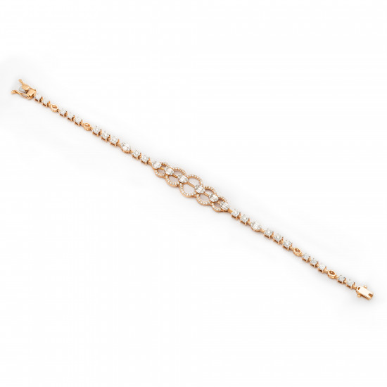 اسوارة الماس الباجيت روز قولد ذهب عيار 18