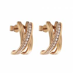 حلق ألماس الراوند من مجموعة "دازل" ذهب 18