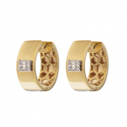 حلق ألماس الباجيت من مجموعة "ايليترو" ذهب 18 حلق ألماس الباجيت من مجموعة "ايليترو" ذهب 18