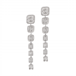 حلق ألماس الباجيت من مجموعة "ايليترو" ذهب 18 حلق ألماس الباجيت من مجموعة "ايليترو" ذهب 18