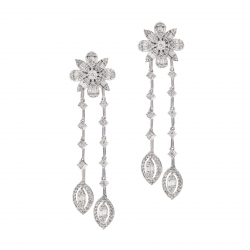 حلق زهرة ألماس الباجيت من مجموعة "ايليترو" ذهب 18 حلق زهرة ألماس الباجيت من مجموعة "ايليترو" ذهب 18