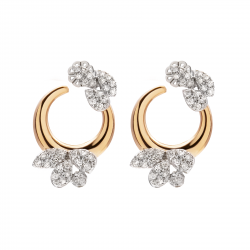 حلق ألماس الراوند من مجموعة "دازل" ذهب 18