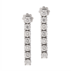 حلق ألماس الراوند من مجموعة "دازل" ذهب 18