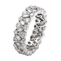 دبلة ألماس الباجيت من مجموعة"دازل برايد" ذهب 18 دبلة ألماس الباجيت من مجموعة"دازل برايد" ذهب 18