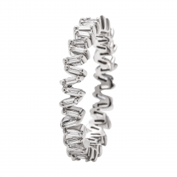 دبلة ألماس الباجيت من مجموعة"دازل برايد" ذهب 18 دبلة ألماس الباجيت من مجموعة"دازل برايد" ذهب 18