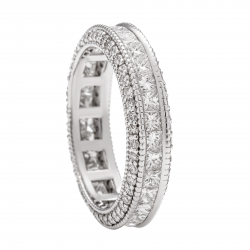 دبلة ألماس برنسس كت من مجموعة "دازل برايد" ذهب18 دبلة ألماس برنسس كت من مجموعة "دازل برايد" ذهب18