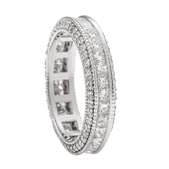 دبلة ألماس برنسس كت من مجموعة "دازل برايد" ذهب18