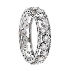 دبلة ألماس الراوند من مجموعة"دازل برايد" ذهب 18