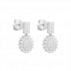 حلق شمس ألماس الراوند من مجموعة "دازل" ذهب 18 حلق شمس ألماس الراوند من مجموعة "دازل" ذهب 18