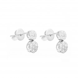 حلق الألماس المستدير من مجموعة "دازل" ذهب 18 حلق الألماس المستدير من مجموعة "دازل" ذهب 18