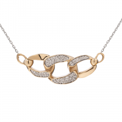 قلادة ألماس الراوند من مجموعة "دازل" ذهب 18 قلادة ألماس الراوند من مجموعة "دازل" ذهب 18