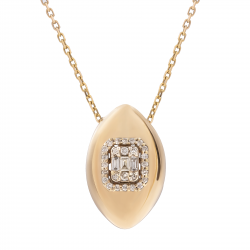 قلادة عين ألماس الباجيت من مجموعة "دازل"ذهب 18 قلادة عين ألماس الباجيت من مجموعة "دازل"ذهب 18