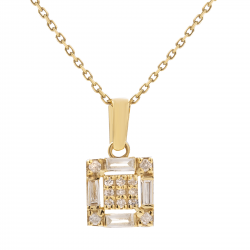 قلادة ألماس الباجيت الرباعي من مجموعة "ايليترو" ذهب18 قلادة ألماس الباجيت الرباعي من مجموعة "ايليترو" ذهب18