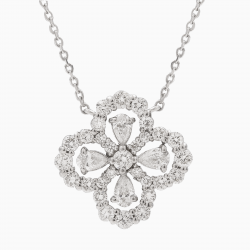 قلادة زهرة ألماس الماركيز من مجموعة " ريدينس" ذهب 18 قلادة زهرة ألماس الماركيز من مجموعة " ريدينس" ذهب 18