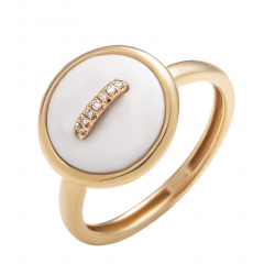 خاتم ألماس الراوند من مجموعة "روزاديل" ذهب18