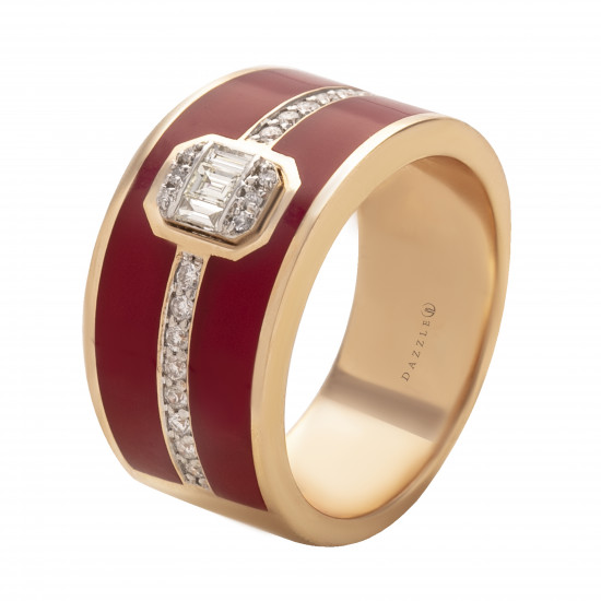 خاتم  روزاديل ذهب عيار 18 الماسVS