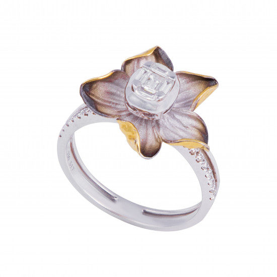 خاتم روزاديل ذهب عيار 18 الماسVS