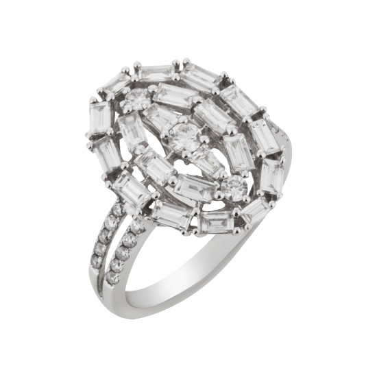 خاتم عين ألماس الباجيت من مجموعة "ايليترو" ذهب 18 خاتم عين ألماس الباجيت من مجموعة "ايليترو" ذهب 18