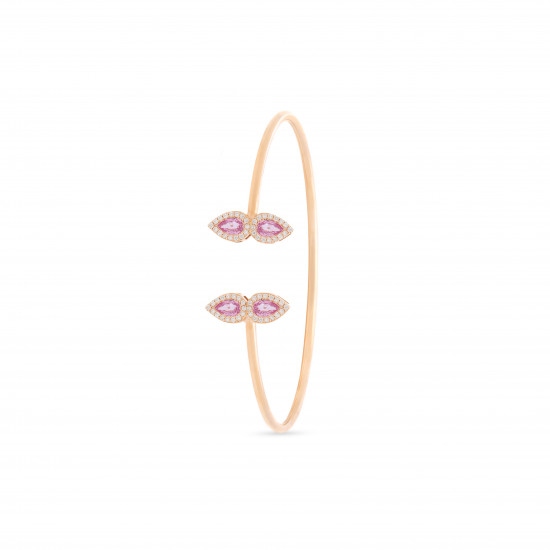 اسوارة ريشة الطاووس ألماسية الراوند مجموعة " روزاديل"ذهب 18