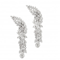 حلق ورقة نبتة الألماس المستدير من مجموعة "دازل برايد" ذهب 18 حلق ورقة نبتة الألماس المستدير من مجموعة "دازل برايد" ذهب 18