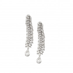 حلق دمعة ألماس الراوند من مجموعة "دازل برايد" ذهب 18 حلق دمعة ألماس الراوند من مجموعة "دازل برايد" ذهب 18