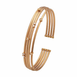 اسوارة ألماس الراوند من مجموعة "دازل" ذهب 18