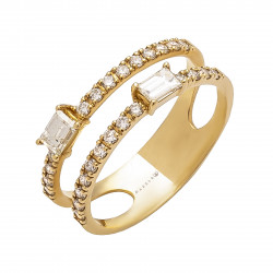 خاتم ألماس الباجيت من مجموعة "ايليترو" ذهب18 خاتم ألماس الباجيت من مجموعة "ايليترو" ذهب18