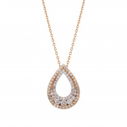 قلادة دمعة ألماس الراوند من مجموعة "دازل" ذهب 18 قلادة دمعة ألماس الراوند من مجموعة "دازل" ذهب 18