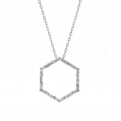 قلادة ألماس خماسية الباجيت من مجموعة "ايليترو" ذهب 18 قلادة ألماس خماسية الباجيت من مجموعة "ايليترو" ذهب 18