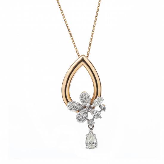 قلادة دمعة ألماس الماركيز من مجموعة " ريدينس" ذهب 18