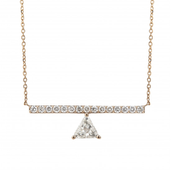 قلادة مثلث الألماس المستدير من مجموعة "ريدينس"ذهب 18