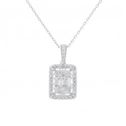 قلادة ألماس الباجيت الرباعي من مجموعة "ايليترو" ذهب18 قلادة ألماس الباجيت الرباعي من مجموعة "ايليترو" ذهب18