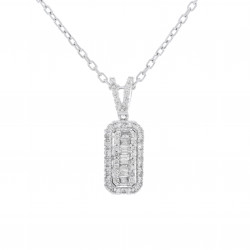 قلادة ألماس  الباجيت من مجموعة "ايليترو" ذهب 18