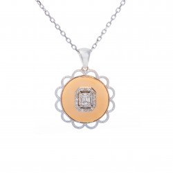 قلادة ألماس  الباجيت من مجموعة "ايليترو" ذهب 18